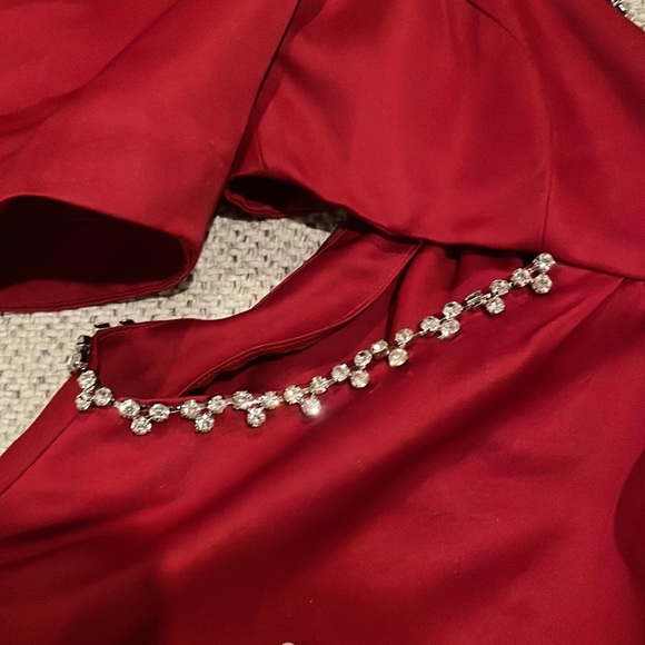 Brand new Designer rhinestone satin evening dress - Picture 5 of 6